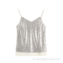 Sexy Sequin Inspired Fashion Spaghetti Strap Tops